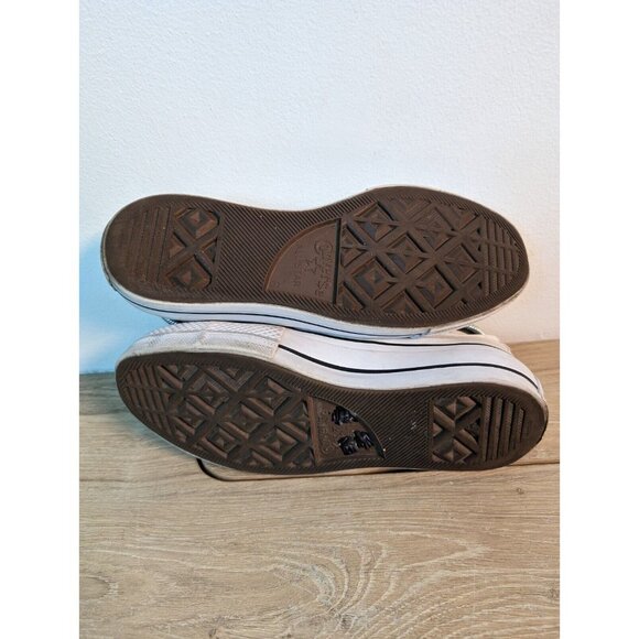 Converse Chuck Taylor AS Lift Low Top Shoe Sneaker Womens Size 8 White 560251C - Picture 9 of 10